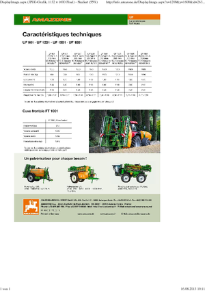 Mounted Field Sprayers Amazone UF 901 (12,5)