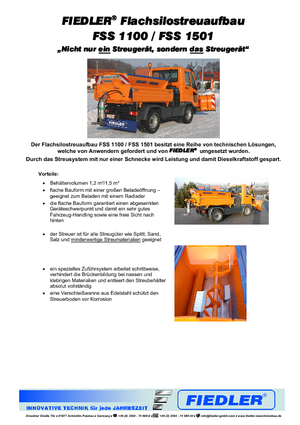 Mounted Spreading Assemblies Fiedler FSS 1100