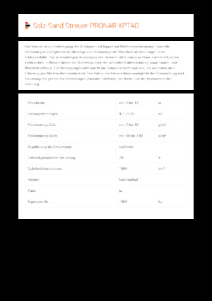 Monte edilmiş yayılma meclisleri Pronar KPT 40 