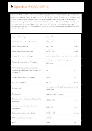 Mounted Spreading Assemblies Pronar KPT 40 