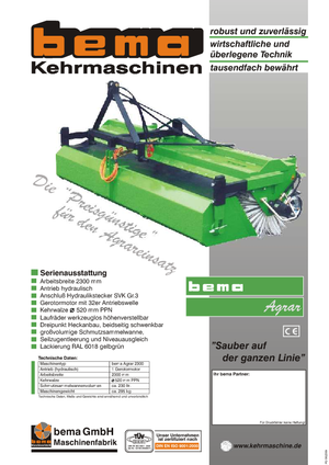 Mounted Sweepers Bema Agrar 2300