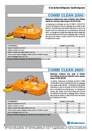 Mounted Sweepers Wiedenmann CombiClean 2600