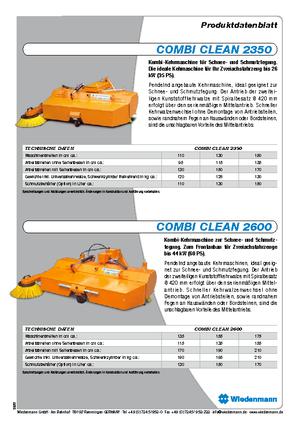 Mounted Sweepers Wiedenmann CombiClean 2600