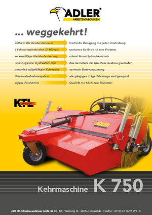 Mounted Sweepers Adler K 750-240