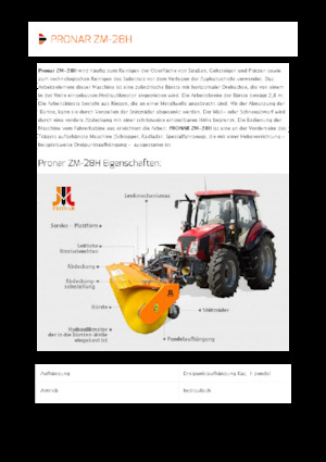 Üstü açılır kapılar Pronar ZM 28H