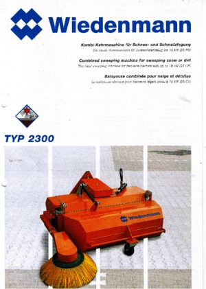 Mounted Sweepers Wiedenmann 2300
