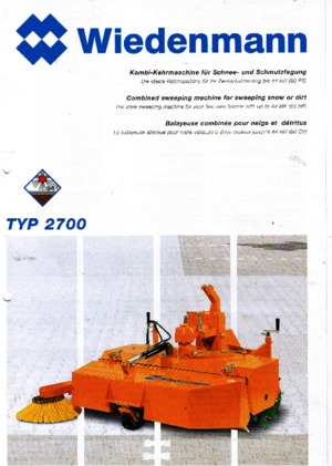 Mounted Sweepers Wiedenmann 2700