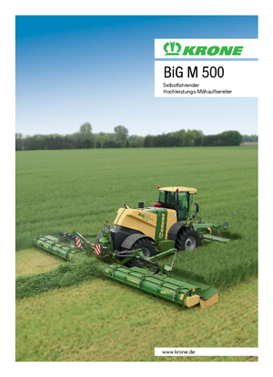 Self propelled Mower conditioners Krone Big M 500 CV