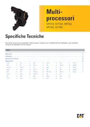 Multi-processors Caterpillar MP318 