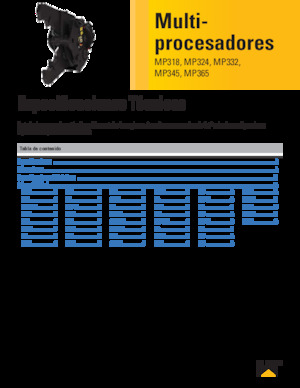 Multi-processors Caterpillar MP324CC 