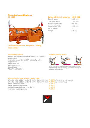 Multi-sharp Snowploughs Hydrac LB II 260