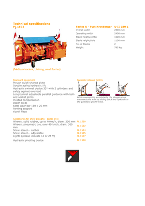 Multi-sharp Snowploughs Hydrac U II 280 L