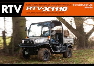 Municipal Tractors Front Hitch Kubota RTV X1110 NTW 
