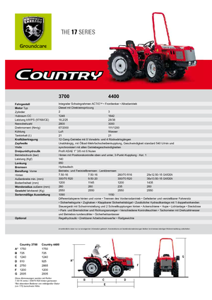 Belediye traktörleri Carraro Country 4300