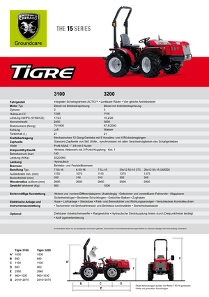 Belediye traktörleri Carraro Tigre 3200