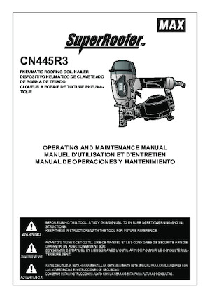 Nailers & Staplers MAX USA CORP. CN445R3