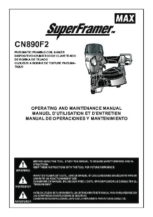 Nailers & Staplers MAX USA CORP. CN890F2
