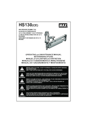 Nailers & Staplers MAX USA CORP. HS130