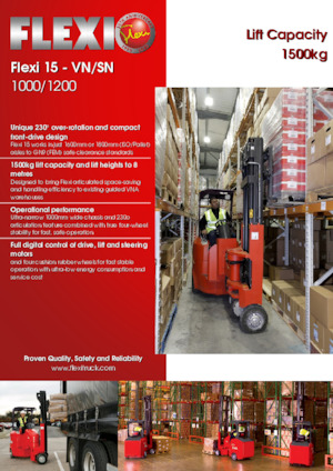 Narrow Aisle Forklifts VNA Flexi 15VN