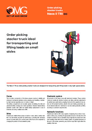 Dar Koridorlu Forkliftler VNA OMG Neos TRI ac