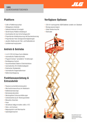 Wheeled scissor lifts JLG 10RS
