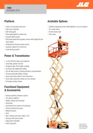Tekerlekli makas asansörleri JLG 10RS