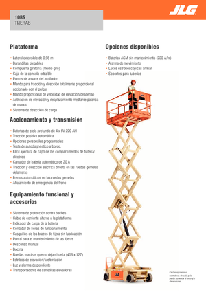 Tekerlekli makas asansörleri JLG 10RS