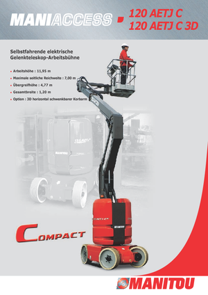 Wheeled Articulating Boom Lifts Manitou 120 AETJ C