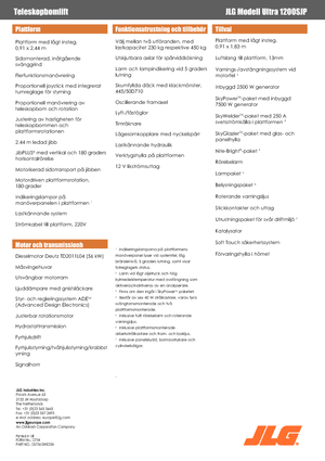 Wheeled Telescopic Boom Lifts JLG 1200SJP