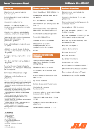 Wheeled Telescopic Boom Lifts JLG 1200SJP