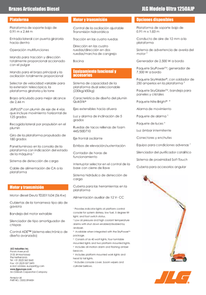 Wheeled Articulating Boom Lifts JLG 1250AJP