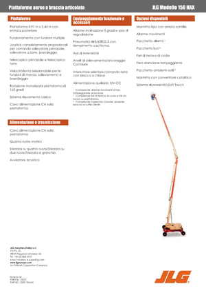 Wheeled Articulating Boom Lifts JLG 150HAX 4x4x4