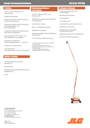 Wheeled Articulating Boom Lifts JLG 150HAX 4x4x4