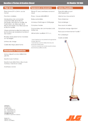 Wheeled Articulating Boom Lifts JLG 150HAX 4x4x4