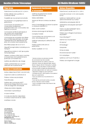 Tekerlekli Teleskopik Bomlu Vinçler JLG 1500SJ