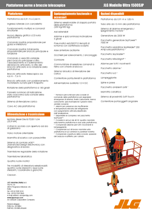 Tekerlekli Teleskopik Bomlu Vinçler JLG 1500SJ