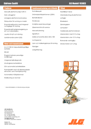 Wheeled scissor lifts JLG 1930ES