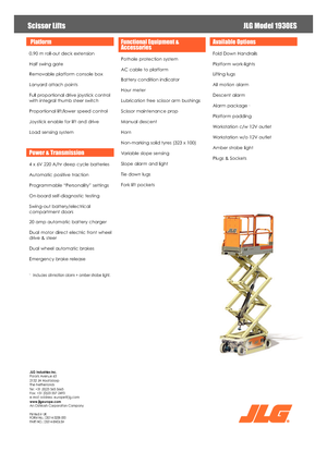 Wheeled scissor lifts JLG 1930ES