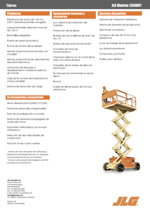 Wheeled scissor lifts JLG 260MRTA