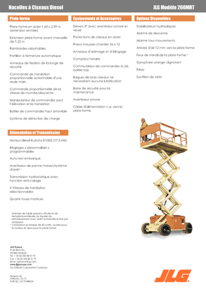 Wheeled scissor lifts JLG 260MRTA