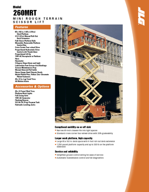 Wheeled scissor lifts JLG 260MRTA