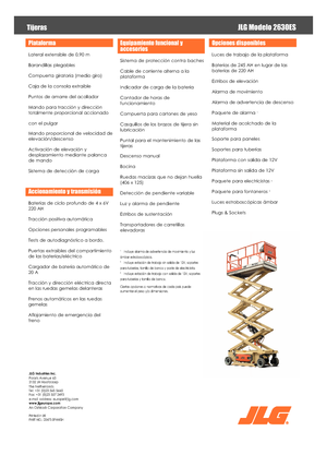 Wheeled scissor lifts JLG 2630 ES