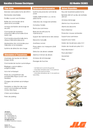 Wheeled scissor lifts JLG 2630 ES