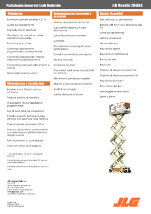 Tekerlekli makas asansörleri JLG 2646ES