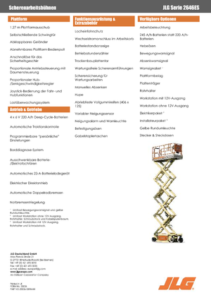 Tekerlekli makas asansörleri JLG 2646ES