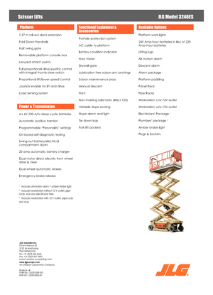 Wheeled scissor lifts JLG 3246ES