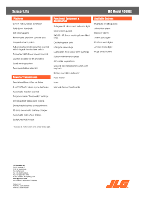 Wheeled scissor lifts JLG 4069LE