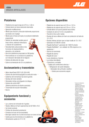 Wheeled Articulating Boom Lifts JLG 450A Serie II