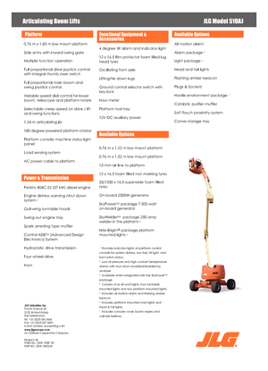 Wheeled Articulating Boom Lifts JLG 510 AJ