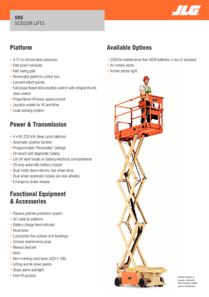 Wheeled scissor lifts JLG 6RS